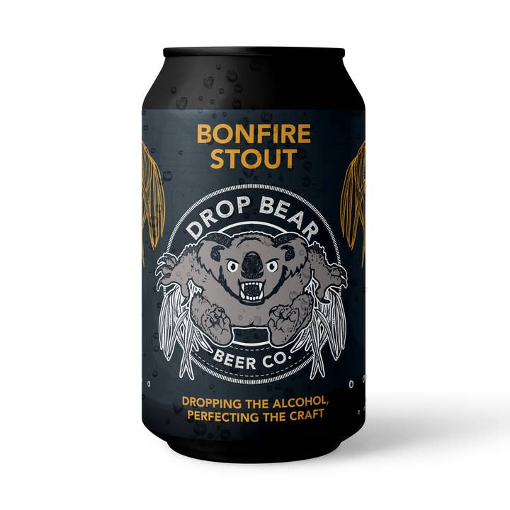 Drop Bear Beer Bonfire Stout 330ml cans for wholesale by Drop Bear Beer Co