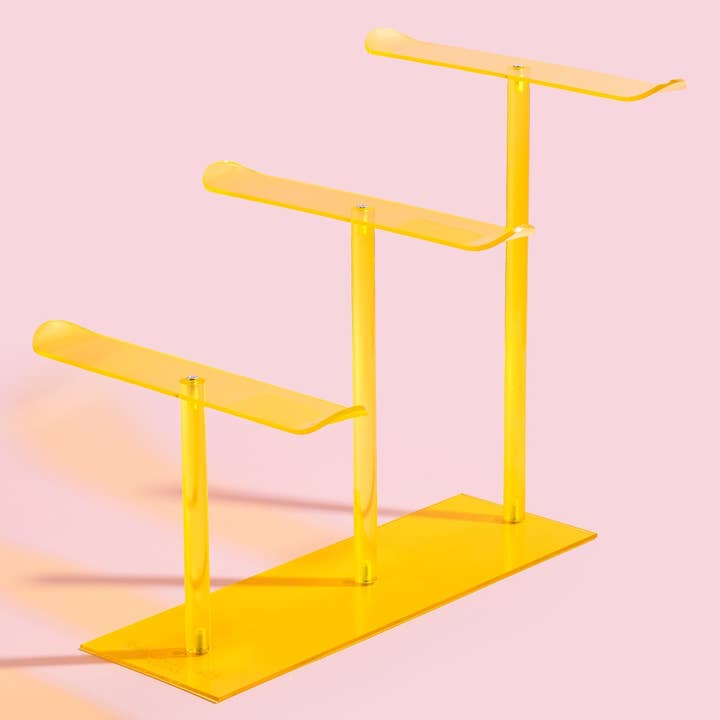 Taylor Elliott Designs - Wholesale Retailer Display - Accessories - 3-Tier Acrylic Headband Display - Yellow0