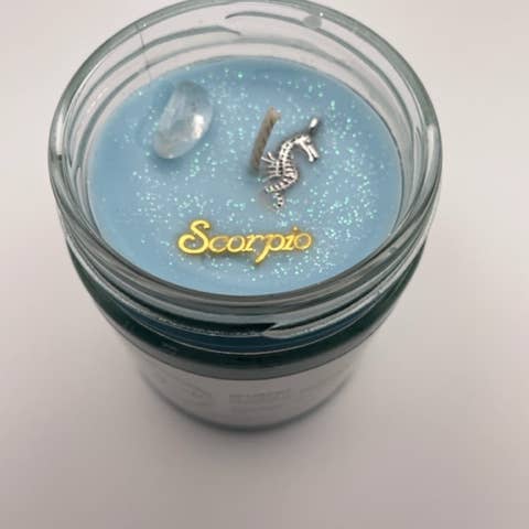 Scorpio Healing Crystal Candle 8oz for wholesale by Ritual Junkie