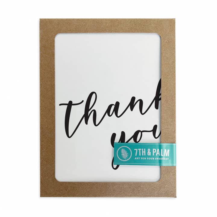 Skript Dankeschön-Kartenset in Box für den Großhandel von 7th & Palm