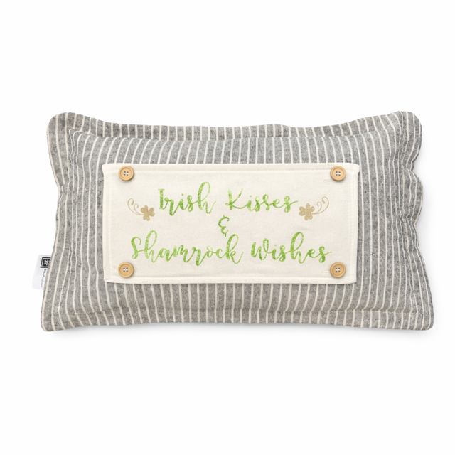 PillowPanels - Wholesale Throw/Decorative Pillow - CHARCOAL/CREAM STRIPES:  PILLOW ONLY (with insert) 28