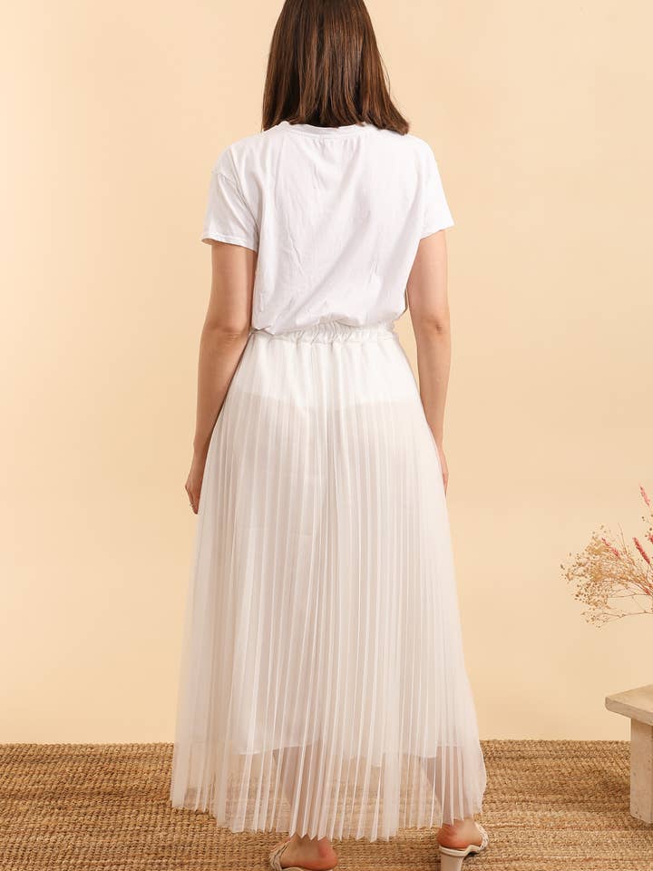 Nota bene - Wholesale Skirt - Women's - Long pleated tulle skirt Art 535216