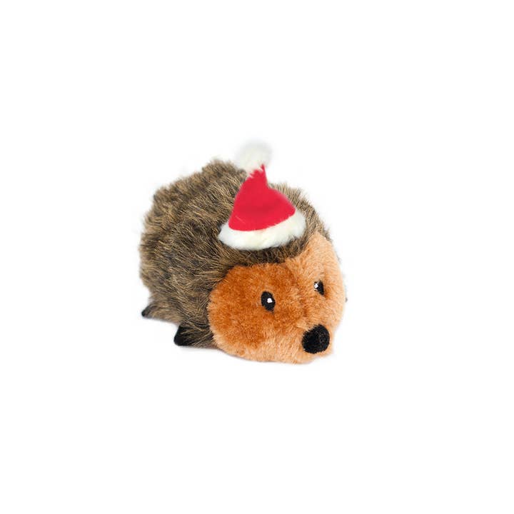 ZippyPaws - Wholesale Pet Plush Toy - Dog - Holiday Hedgehog - Christmas Dog Toy