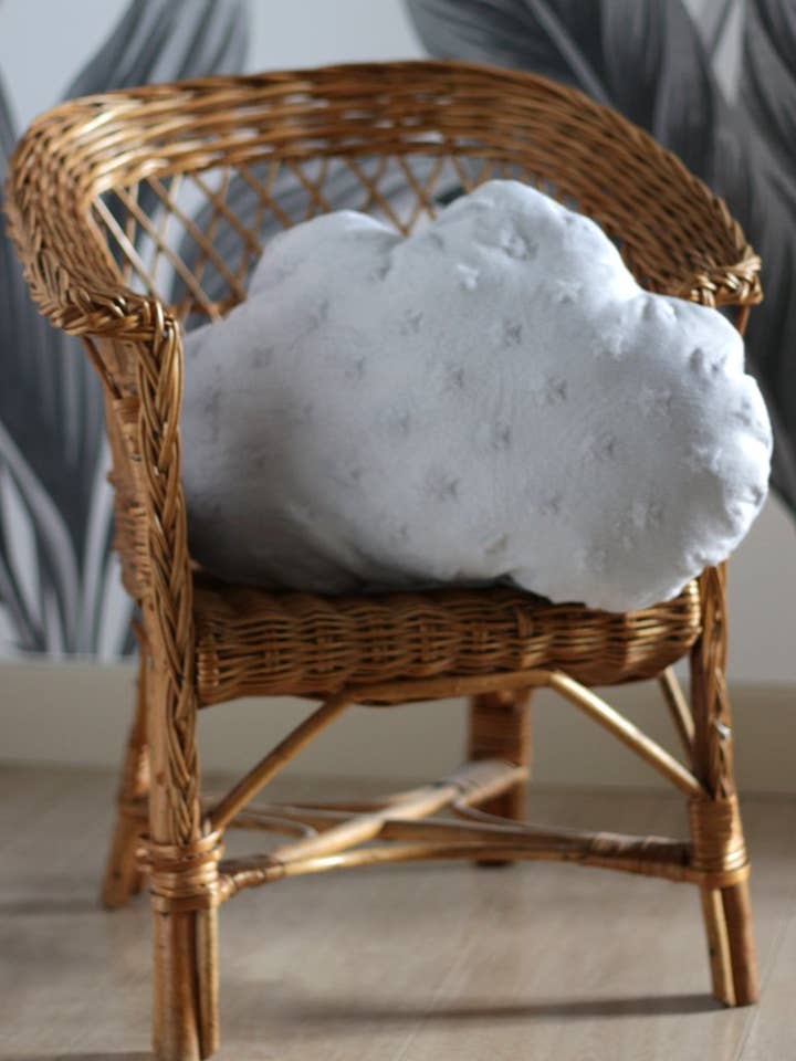 Minky cloud cushion Light grey for wholesale by My Lovely Family