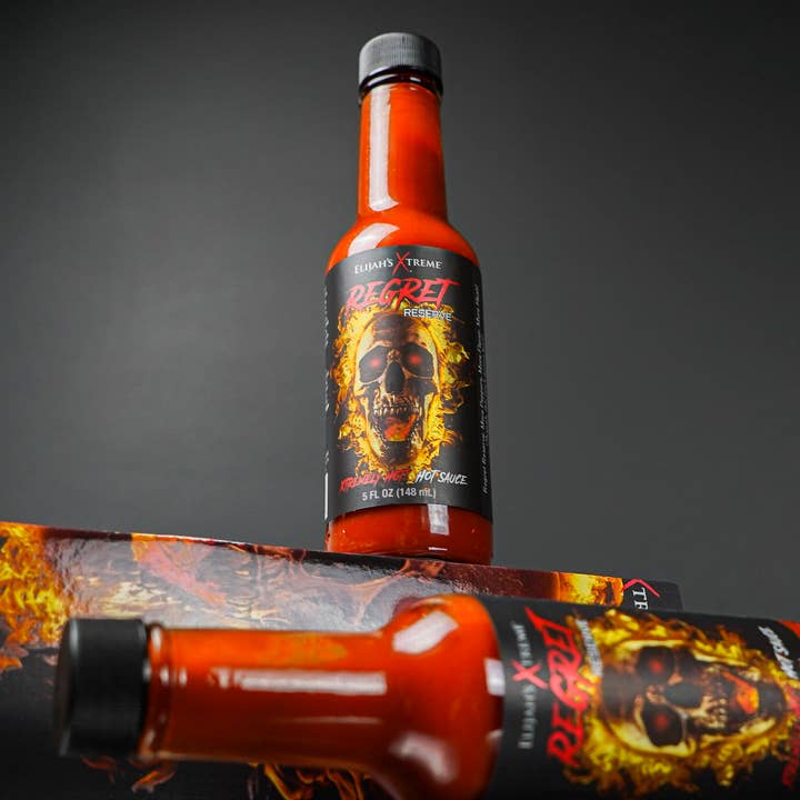 Elijah's Xtreme Gourmet Sauces - Venta al por mayor Salsas picantes - Salsa Picante Regret Reserve