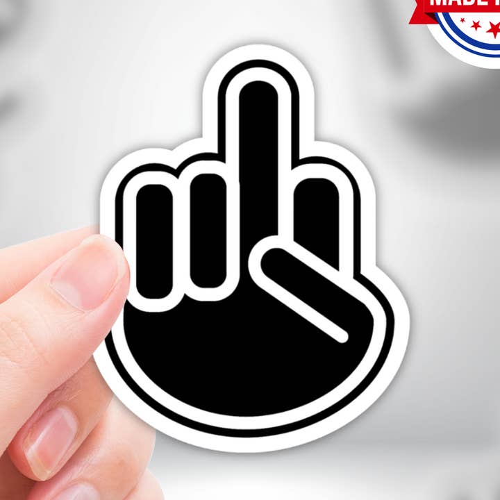 Autocollant Vinyle Doigt d'Honneur pour la vente par Coyote Color