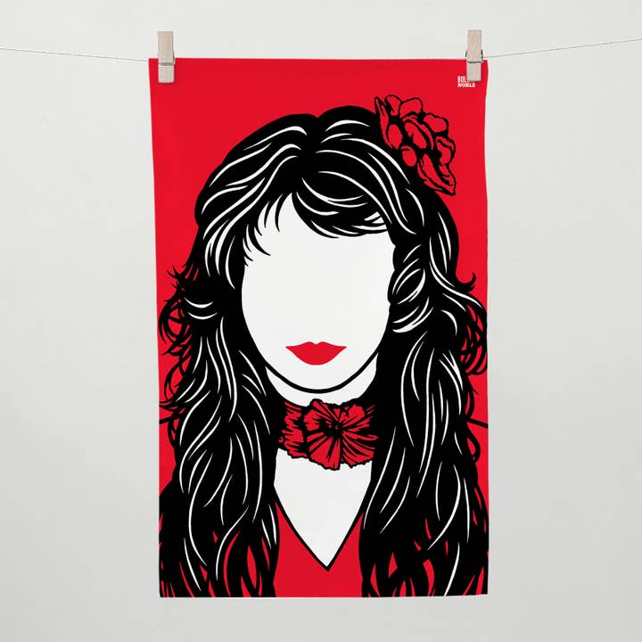 'Kate Bush' Tea Towel for wholesale by Bold & Noble