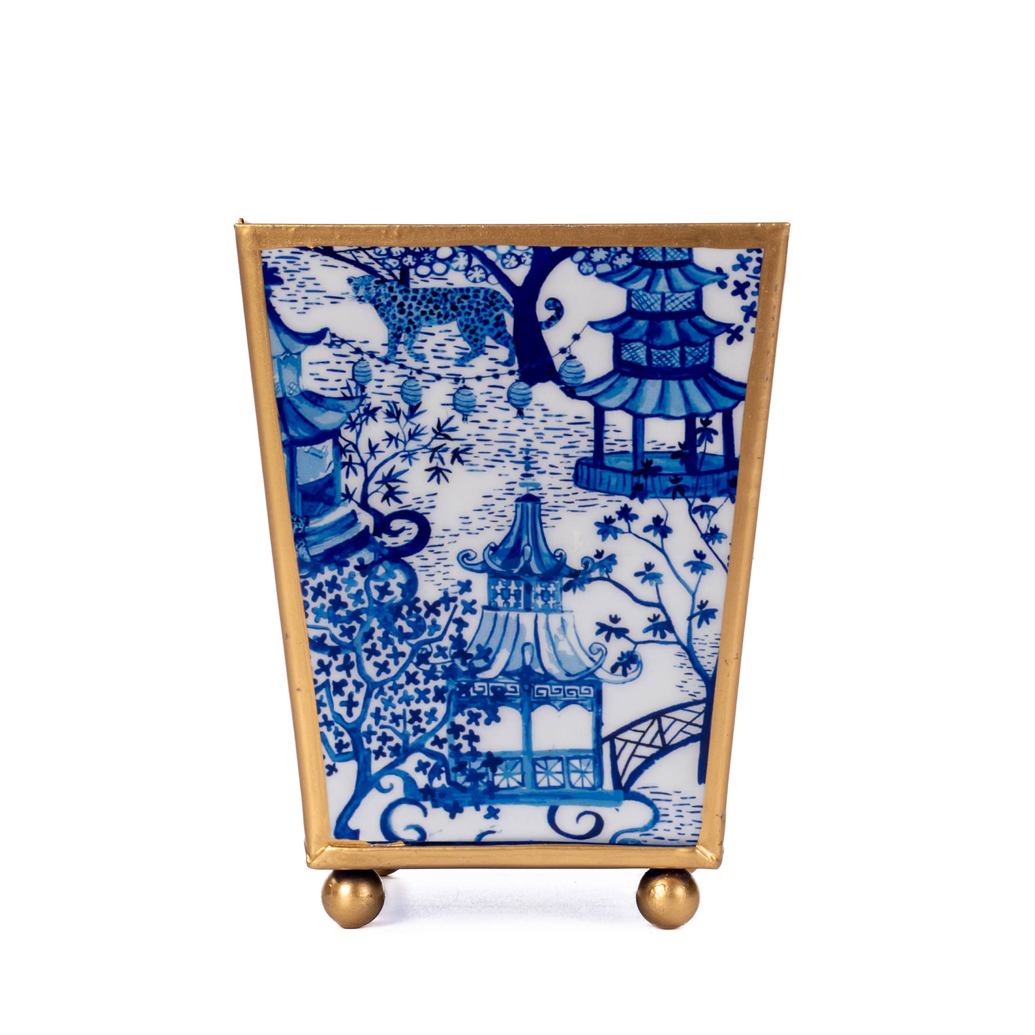 Jaye's Studio - Wholesale Plant Pot - Garden Party Enameled Square Cachepot Planter2