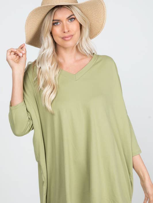 Smörmjukt massivt tyg Basic Tunika för wholesale av Rose Mellow Fashion