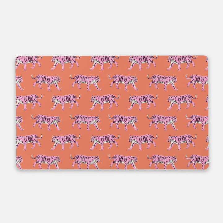 Clairebella – Großhandel Schreibtischunterlage – Schreibtischunterlage - Tiger Pink & Orange - Neu!