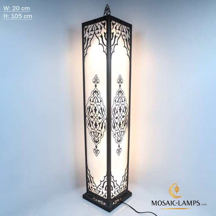 Mosaic Lamps - Wholesale Floor Lamp - 105 cm Authentic Moroccan Rectangle Ottoman Corner Lamp