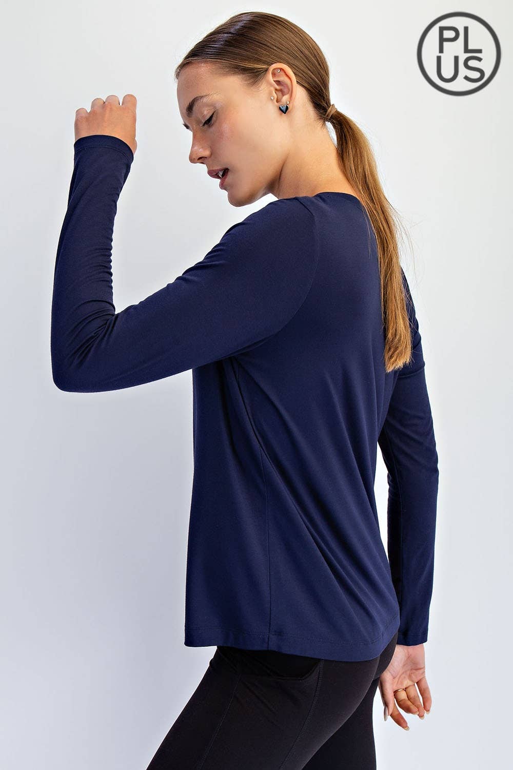 Rae Mode - Wholesale Lounge Top - Women's - PLUS SIZE VISCOSE MODAL LONG SLEEVE TOP21