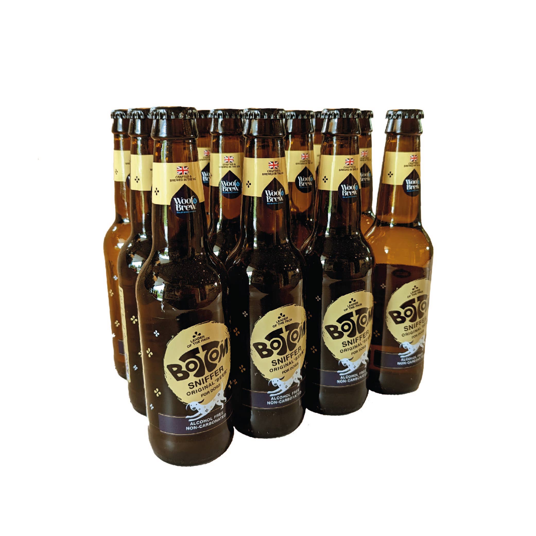 WOOF&BREW LTD – Engroshandel Godbid - Hund – Ny Woof&Brew Bottom Sniffer Hund 'Øl' Godbid - 330 ml0