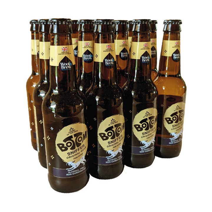 WOOF&BREW LTD – Engroshandel Godbid - Hund – Ny Woof&Brew Bottom Sniffer Hund 'Øl' Godbid - 330 ml0