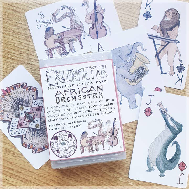 African Orchestra - Playing Cards for wholesale by Erlenmeyer Art