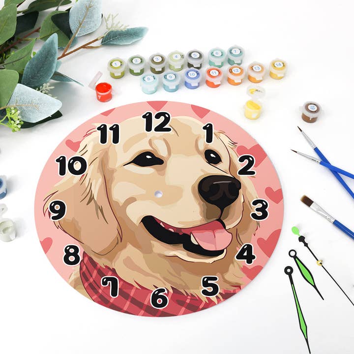 Paint Your Numbers - Wholesale DIY Craft Kit - Paint the Moment – Golden Pup Clock Kit13
