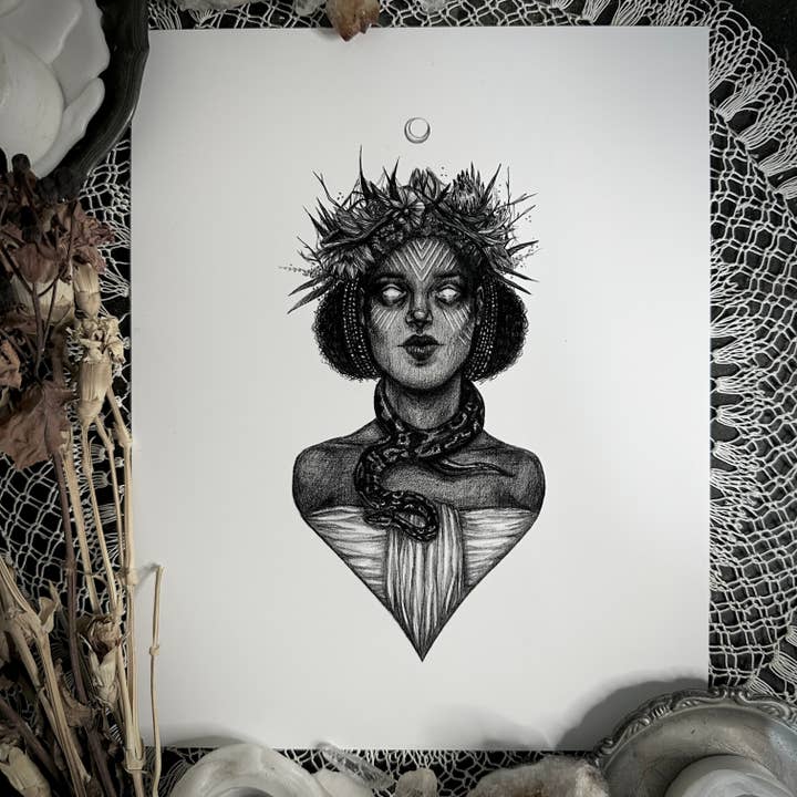 Ala Fine Art Print - Igbo Goddess of the Earth & Morality for wholesale by Caitlin McCarthy Art