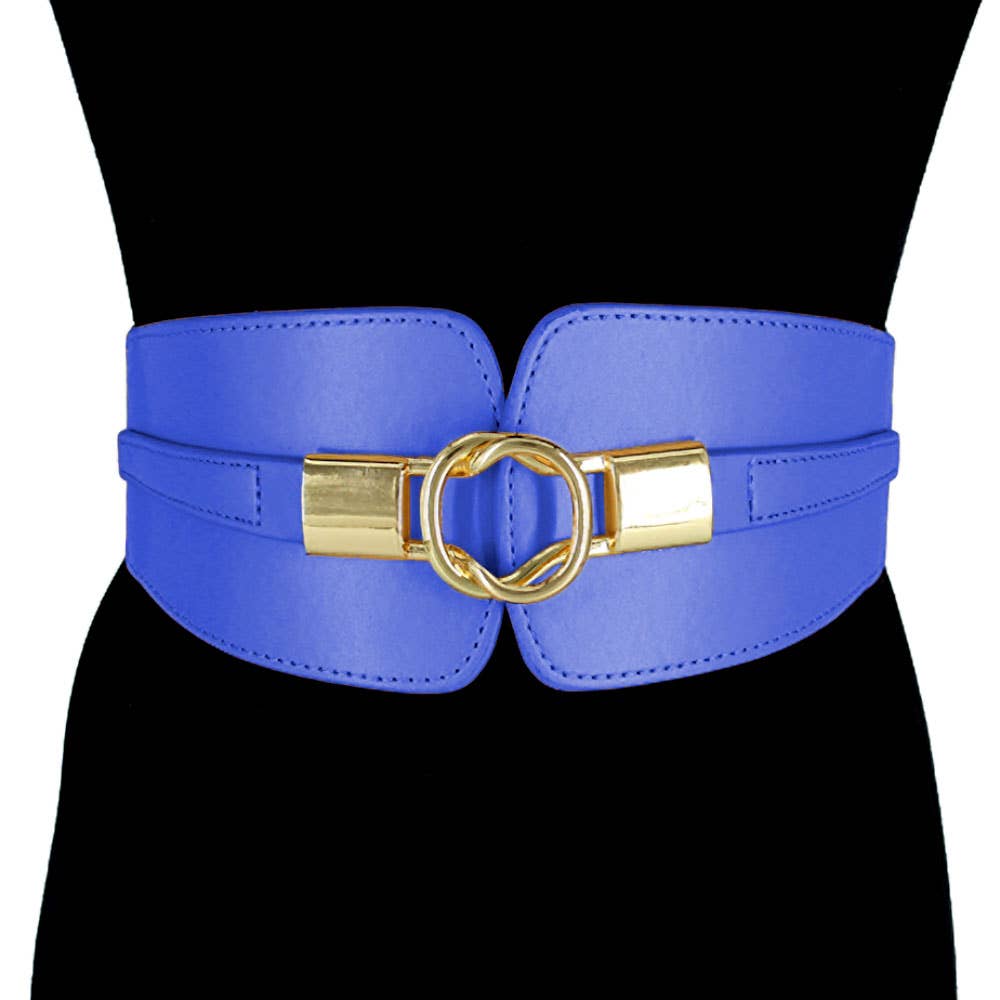 Sensibling Corp. - Venta al por mayor Cinturón - Mujer - Cinturón ancho elástico con hebilla metálica y detalle de cuero sintético21