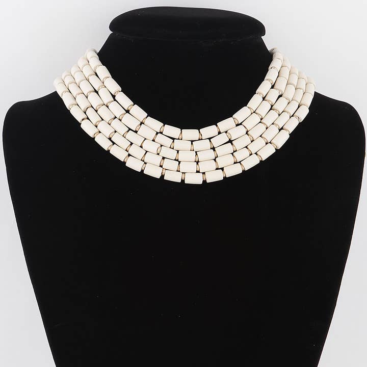 3AM BY H&D ACCESSORIES - Wholesale Beaded/Pearl Necklace - Multi Tube Beaded Necklace