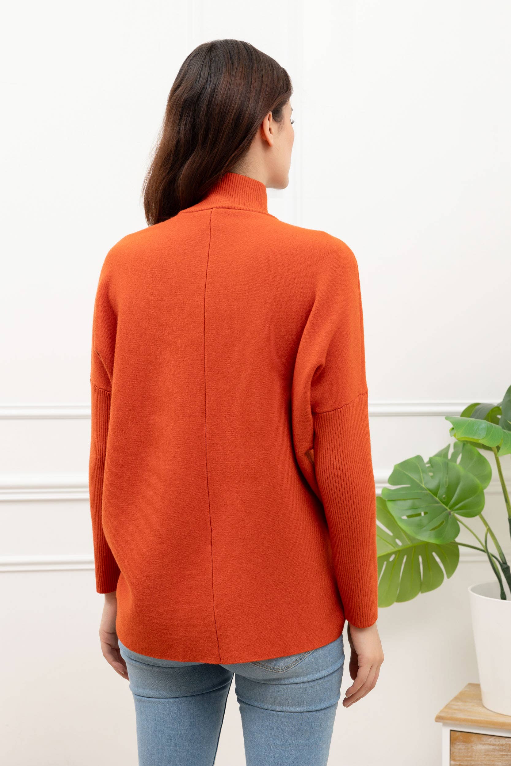 Happy look - Wholesale Knit Sweater - Women's - Women's Knit Sweater – High Collar, Long Sleeves6