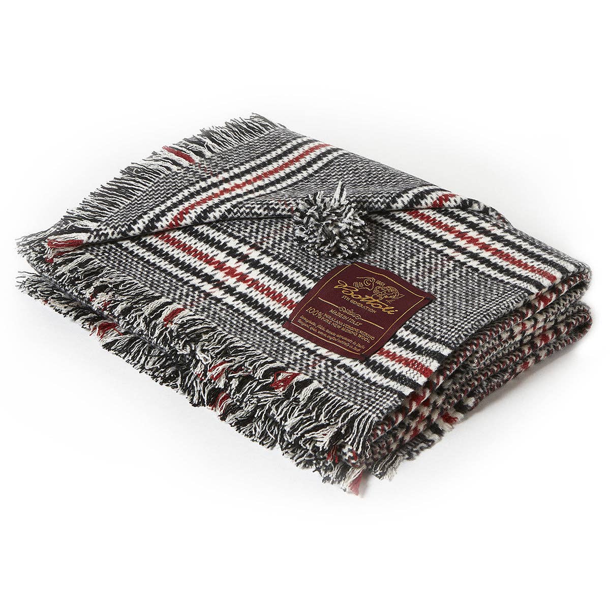 Bottoli - Wholesale Throw Blanket - Plaid elegance - 100% Virgin Merino Wool - Prince of Wales1