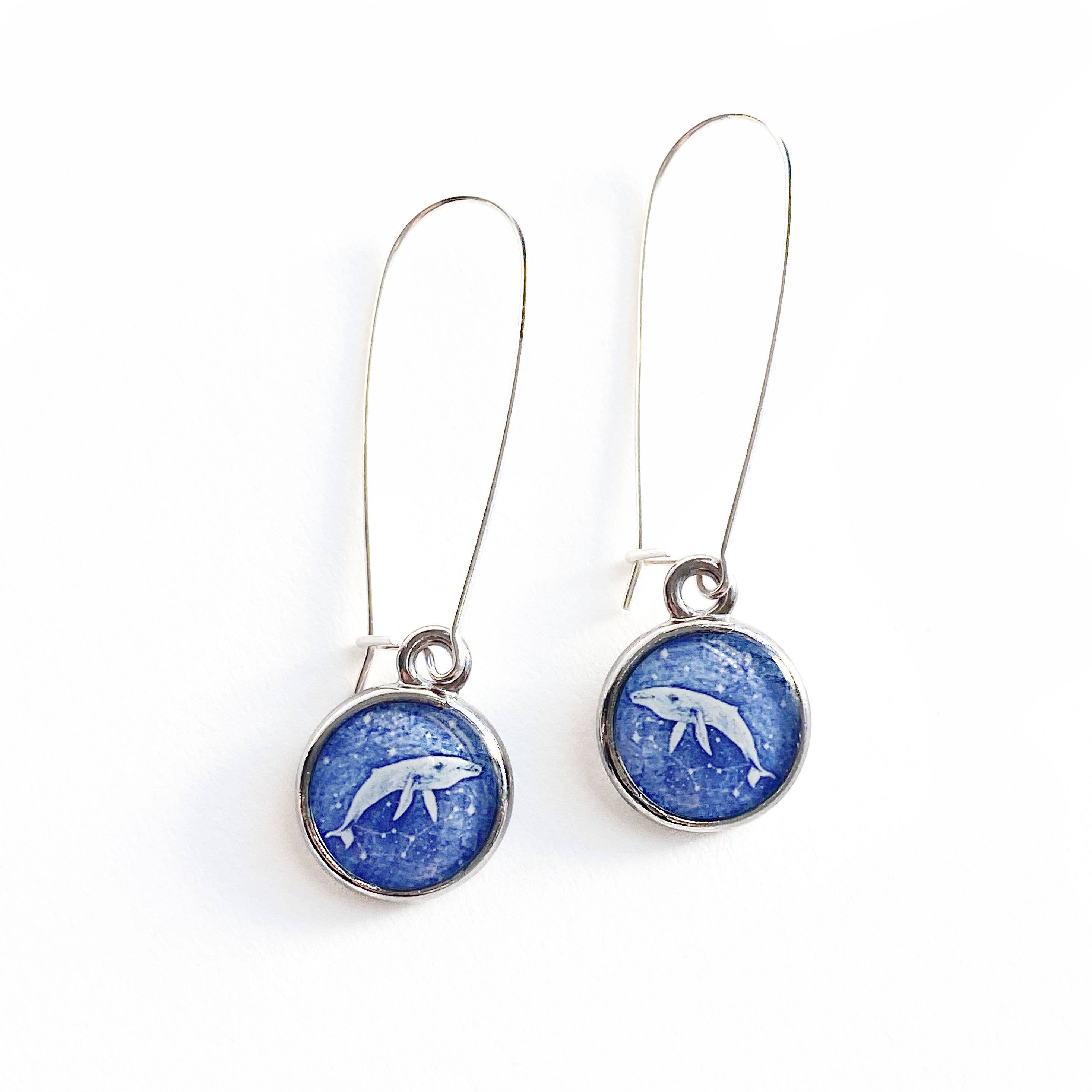 Seed and Sky - Wholesale Dangle Earrings - Whale Silver Earring