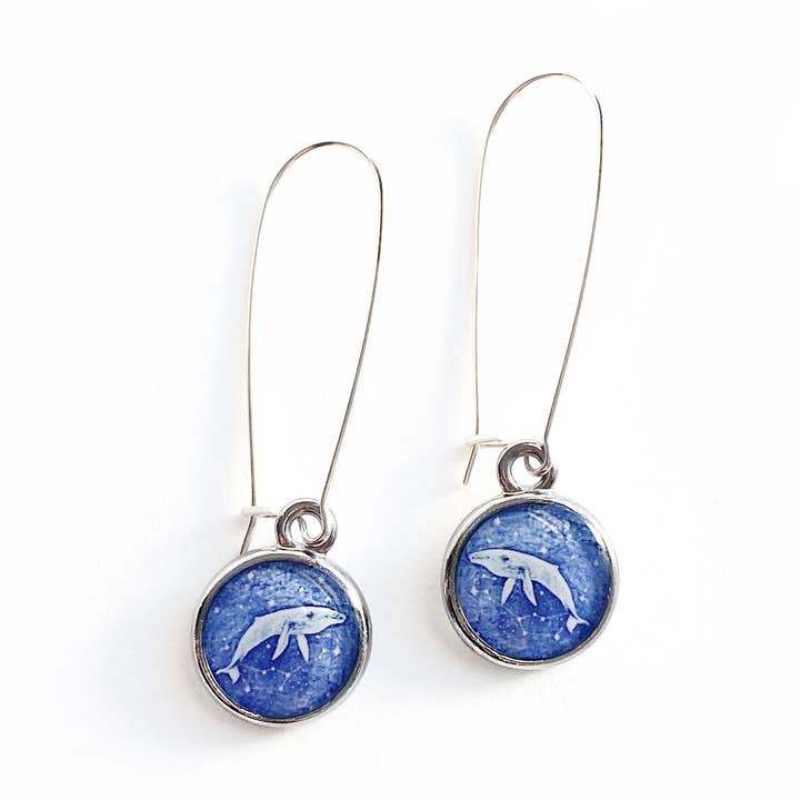 Seed and Sky - Wholesale Dangle Earrings - Whale Silver Earring0