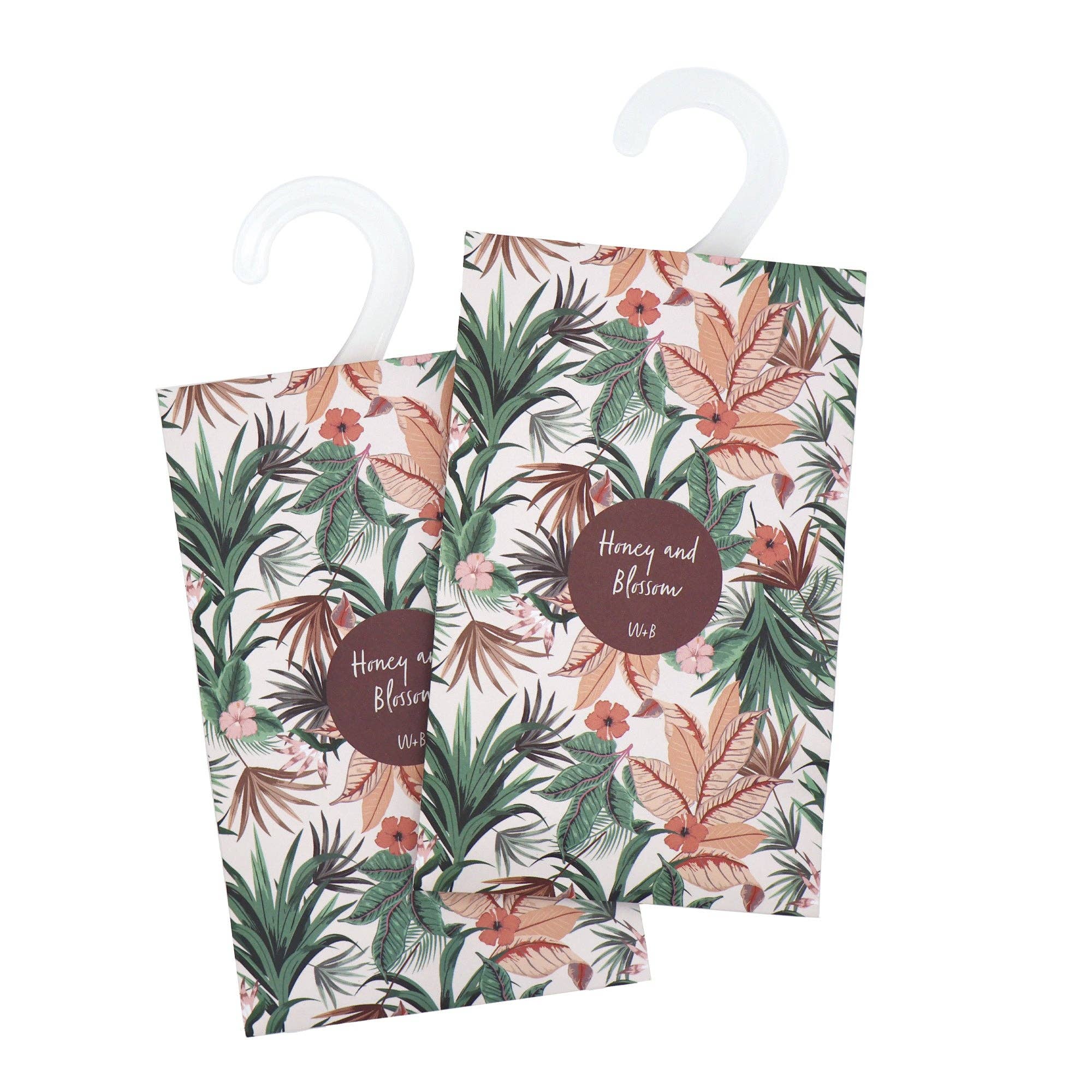 Robert Frederick Ltd – wholesale Sachet – Willow and Belle Scented Hanging Sachet - Set of 4 Honey and Blossom - Tropical Design3