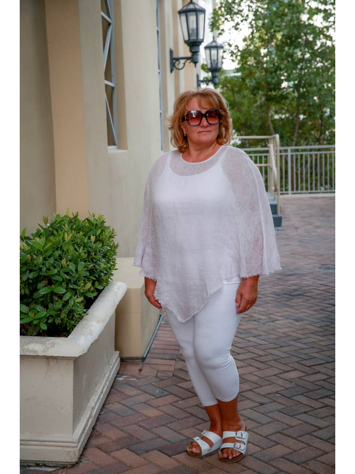 VIKOLINO – Großhandel Poncho – Damen – Leinen-Durchsichtiger (Gaze) Poncho11