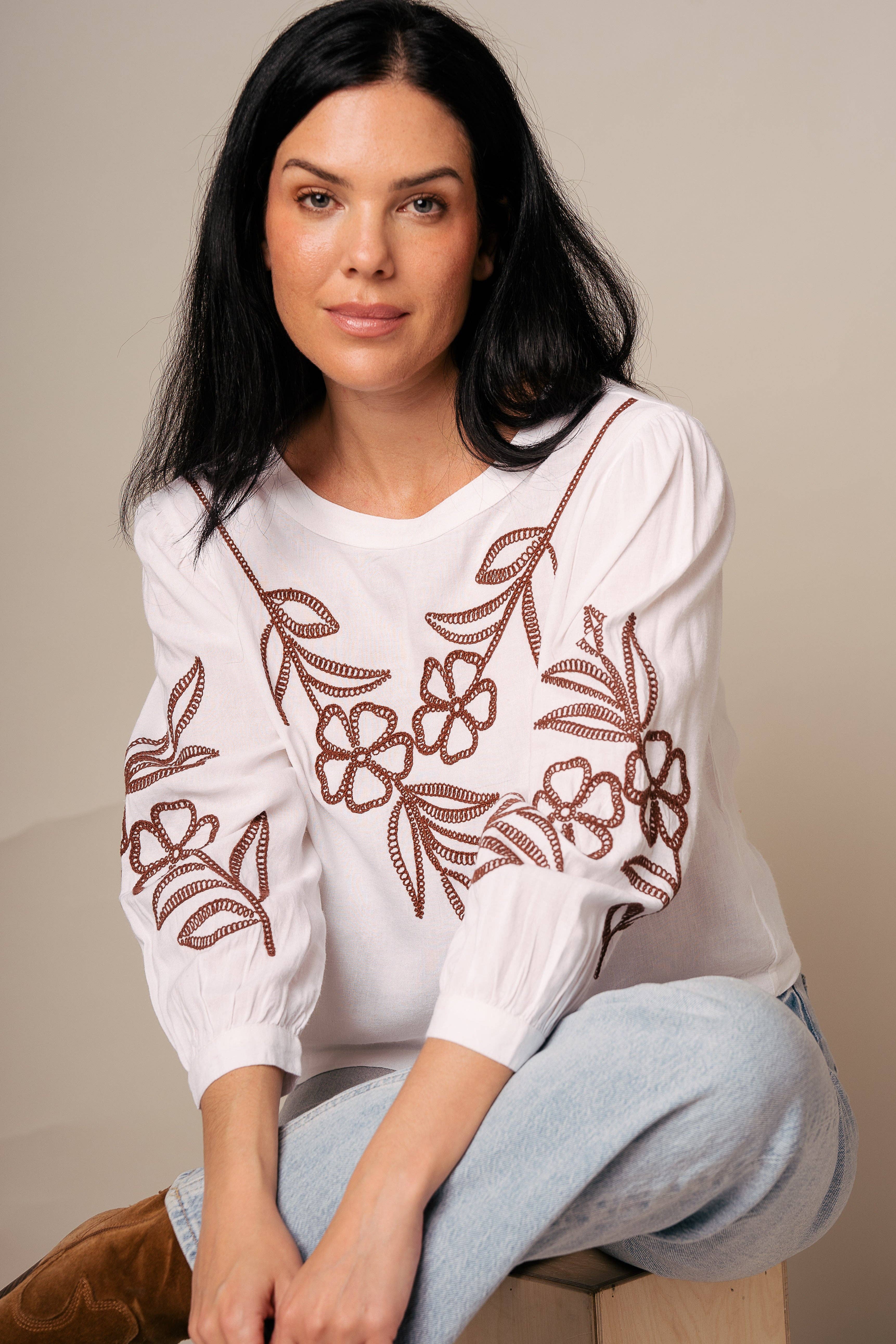 Kapda Casa - Wholesale Blouse - Women's - Blusa Moss- Blanca2