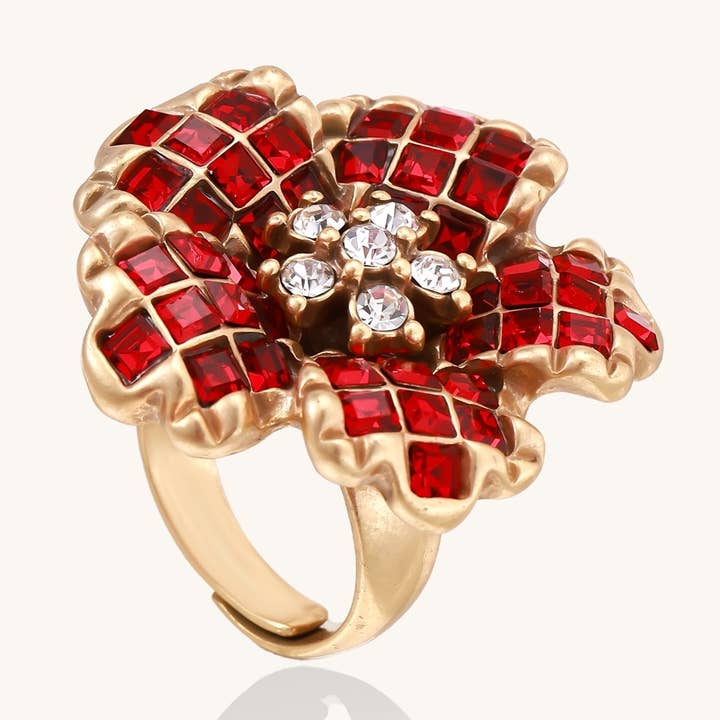 Anillo de Reflejo de Flor Radiante para venta al por mayor de Branvas Jewelry