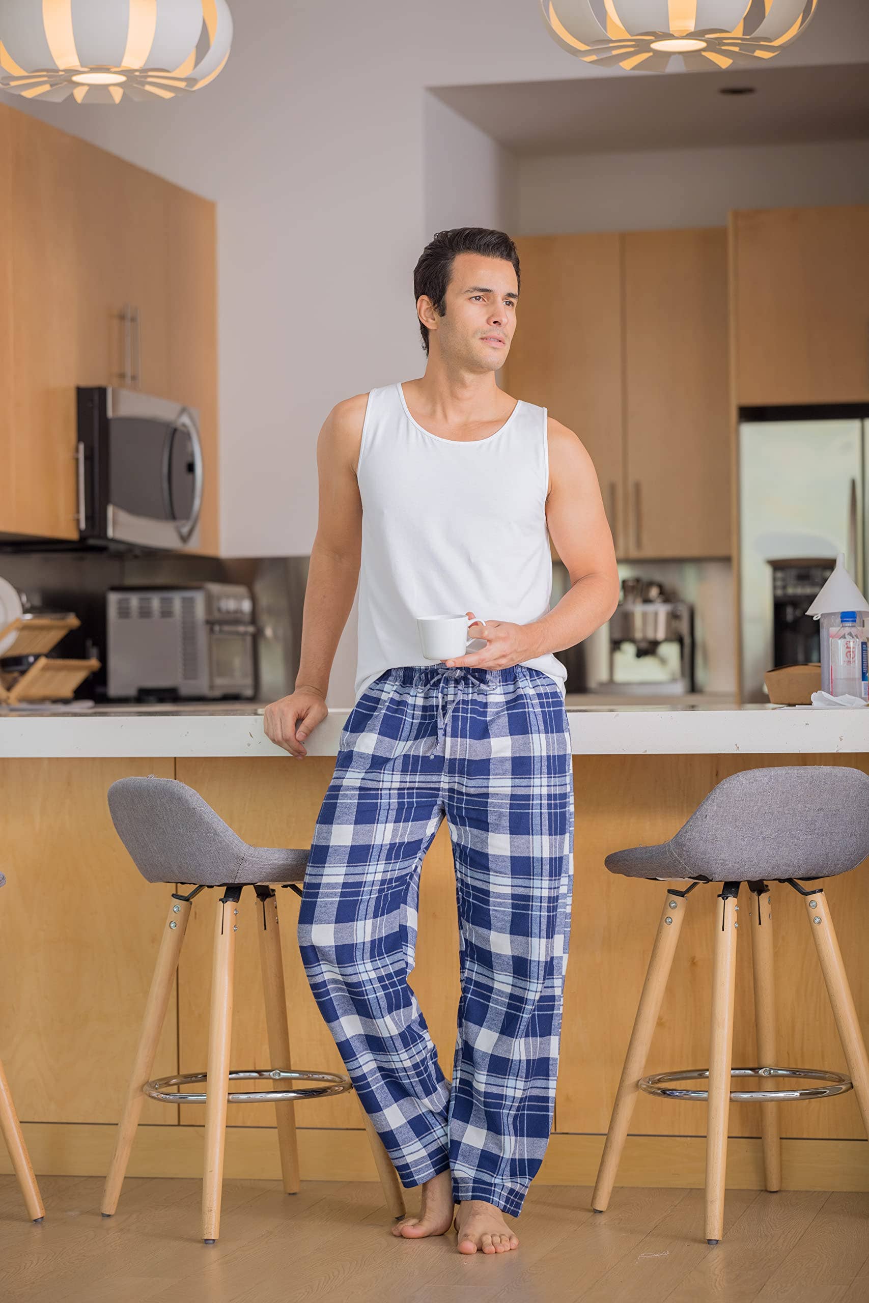 I-Wear Brands - Wholesale Sleepwear Bottom - Men's - 3 Pack Men's 100% Cotton Flannel Lounge Pajama Sleep Pants4
