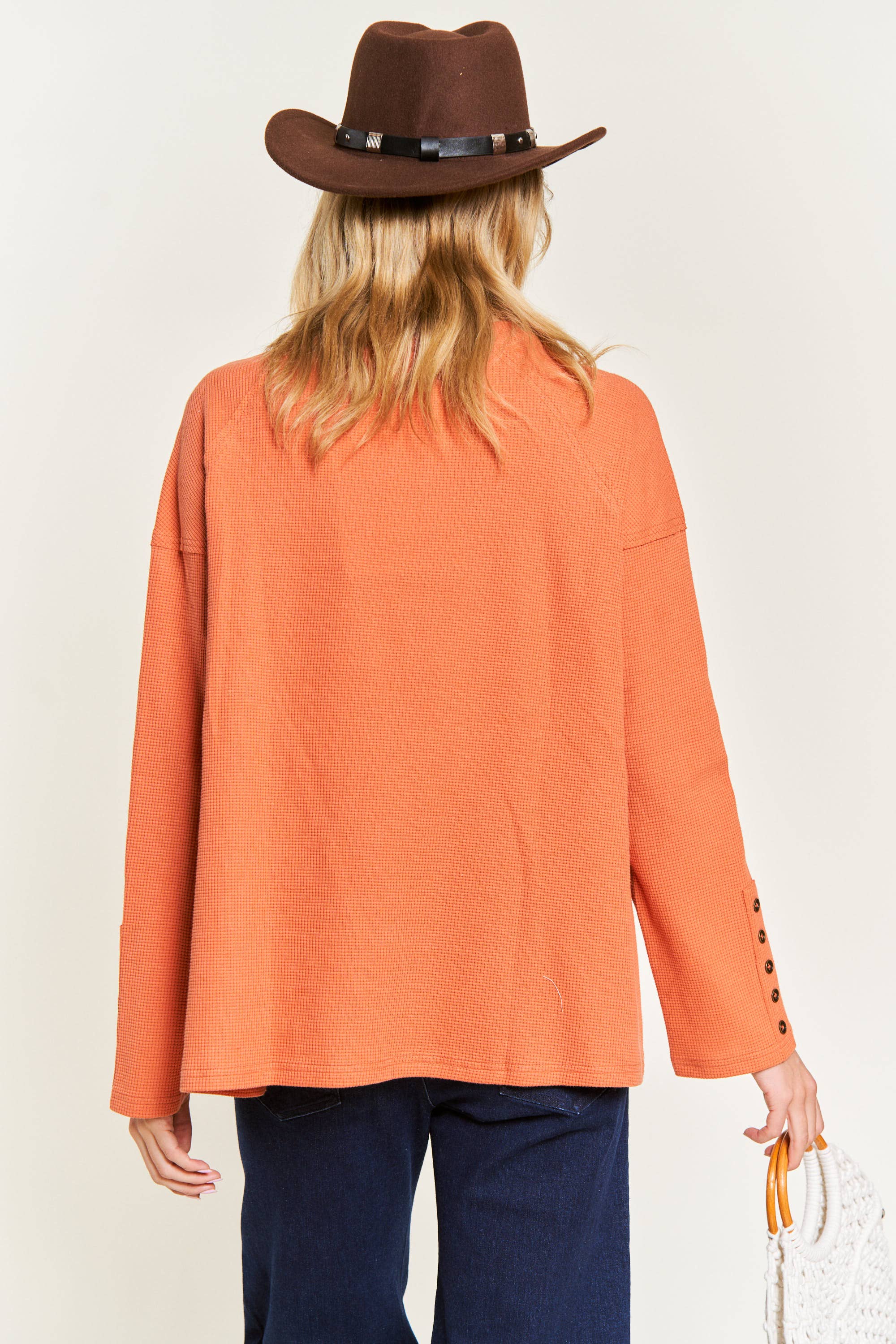 JADE BY JANE - Vendita all'ingrosso Felpa - Donna - Pullover in tessuto a maglia waffle JJT5045 111