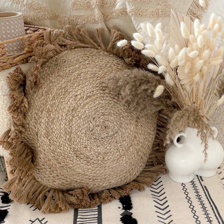 Rund Jute Kuddfodral - Haven för wholesale av River & Ivy