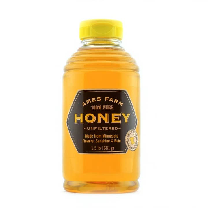 Ames Farm Natural Bee Products - Wholesale Honey - 1.5 lb. Squeeze Bottle