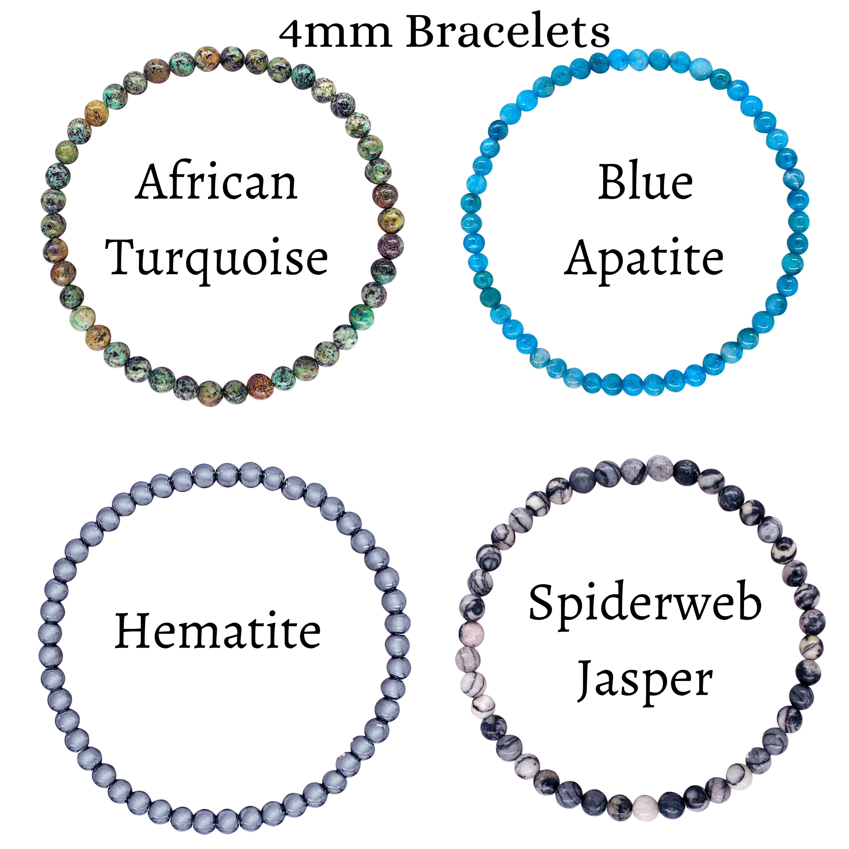Soul Charms - Wholesale Beaded Bracelet - Crystal Bracelet for Women Men, 8mm, 4mm Bead Bracelet Stack11