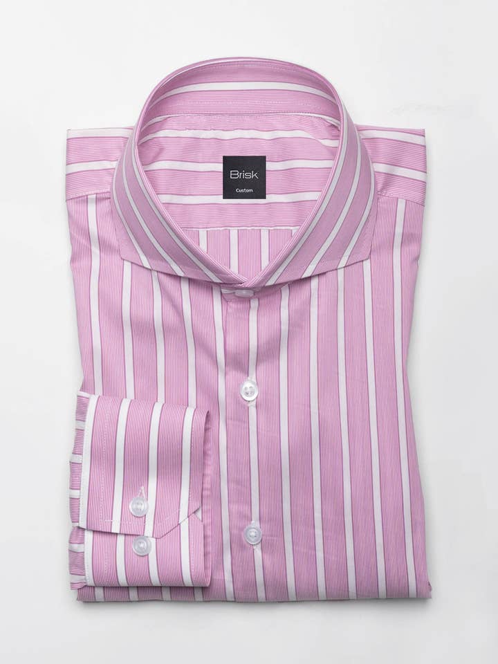 Camiseta de rayas elásticas de rendimiento ligero y audaz en magenta para venta al por mayor de BRISK