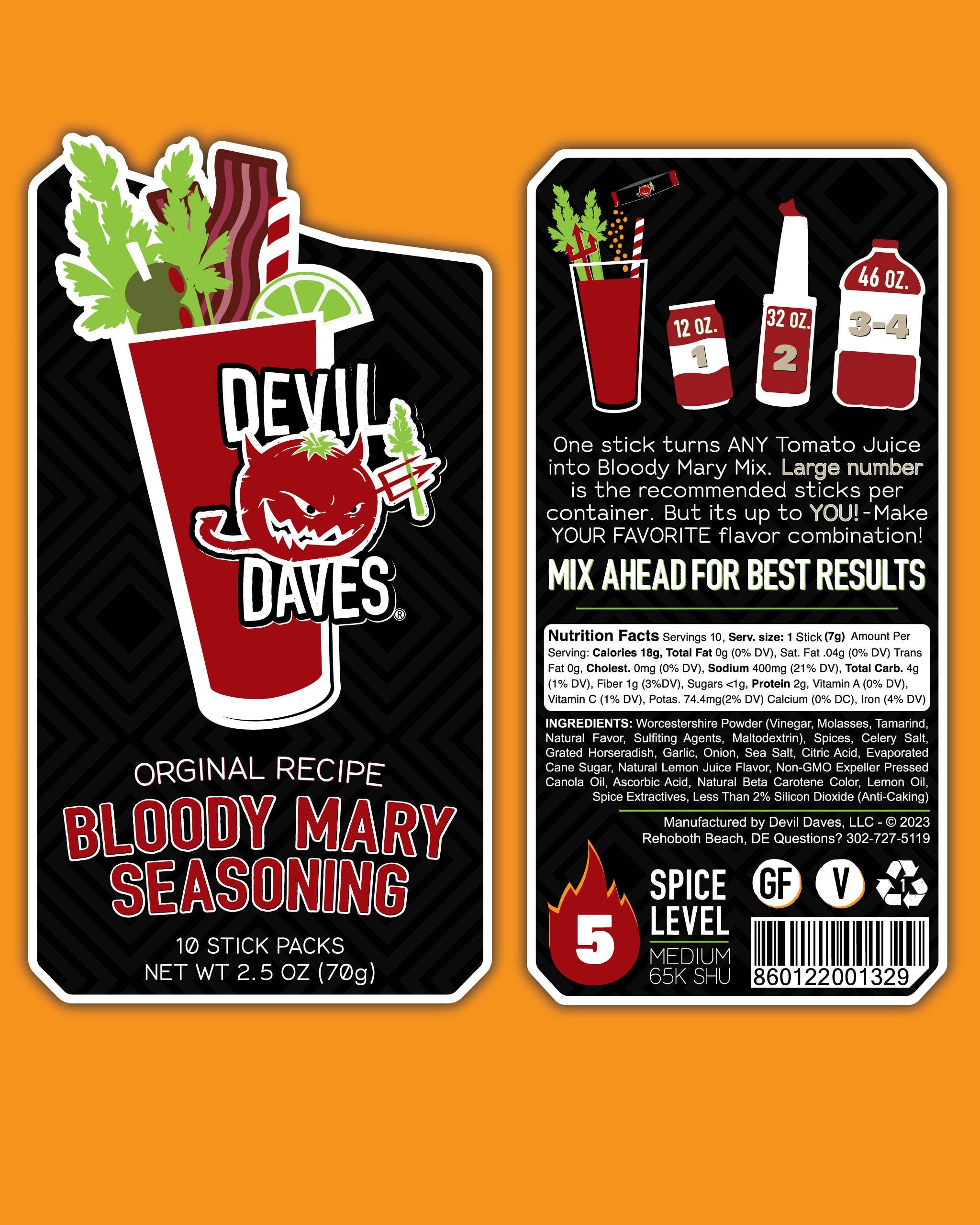 Devil Daves Bloody Mary Co - Vente Mélange/sirop pour cocktails - Packs de Bloody Mary Sticks - Original | 9 PACK2
