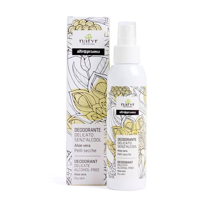 Delikat deodorant utan alkohol för torr hud med aloe vera, 125 g för wholesale av Altromercato