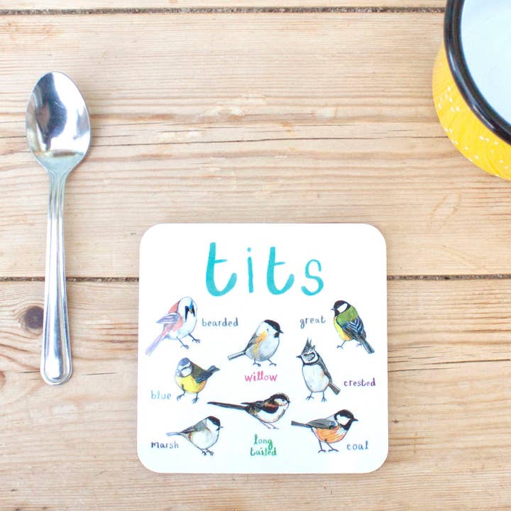 Sarah Edmonds Illustration – wholesale Coasters – Tits Bird Coaster