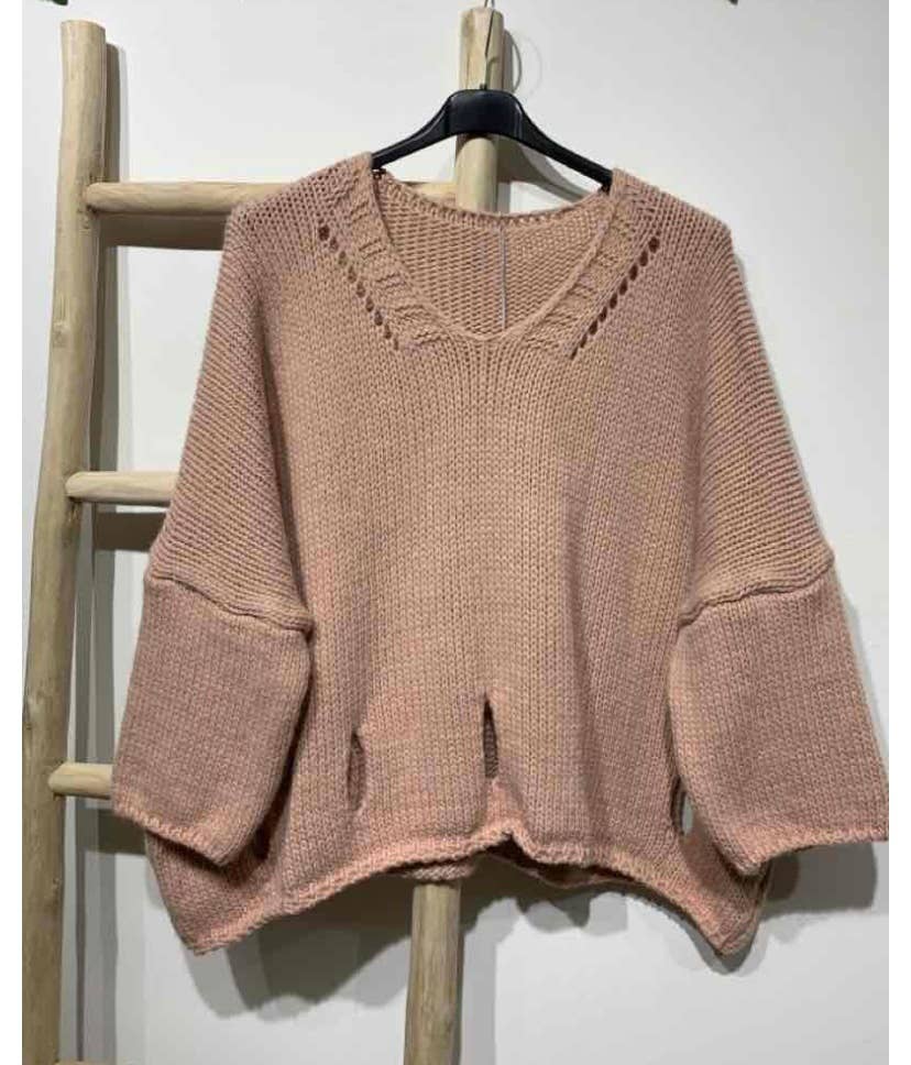 LINEN & COTTON HOUSE - Wholesale Knitted jumper – Women′s - ALPACA SWEATER 086021
