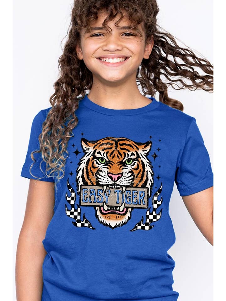 COLORBEAR - Wholesale T-Shirt - Kids - Retro Easy Tiger Kids Graphic Tee5