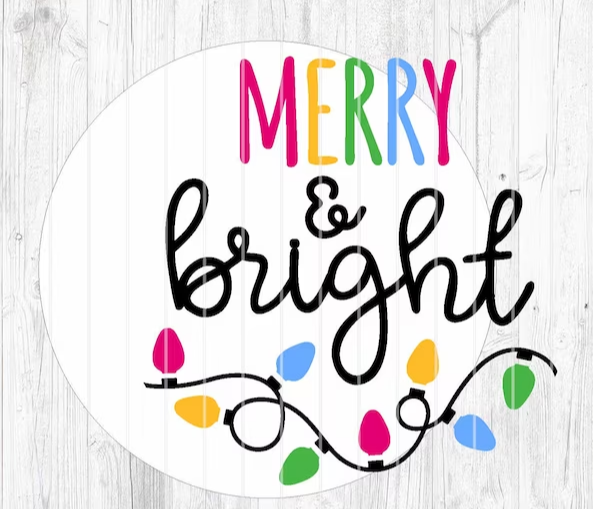 Kate's Blanks - Vente Kit de bricolage - Noël - Joyeux et lumineux accroche-porte DiY | Panneau en bois | Maison1