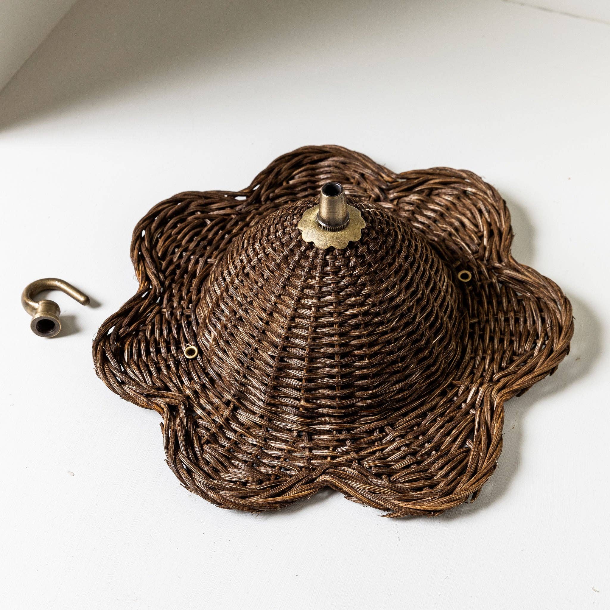 Hastshilp - Wholesale Chandelier/Hanging Light - Mandala Rattan Ceiling Rose, Teak5