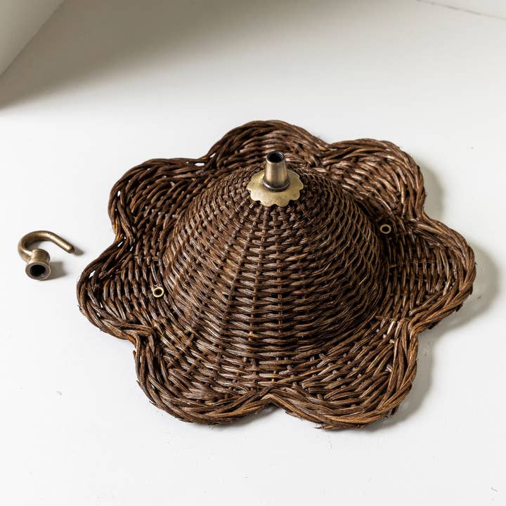 Hastshilp - Wholesale Chandelier/Hanging Light - Mandala Rattan Ceiling Rose, Teak5