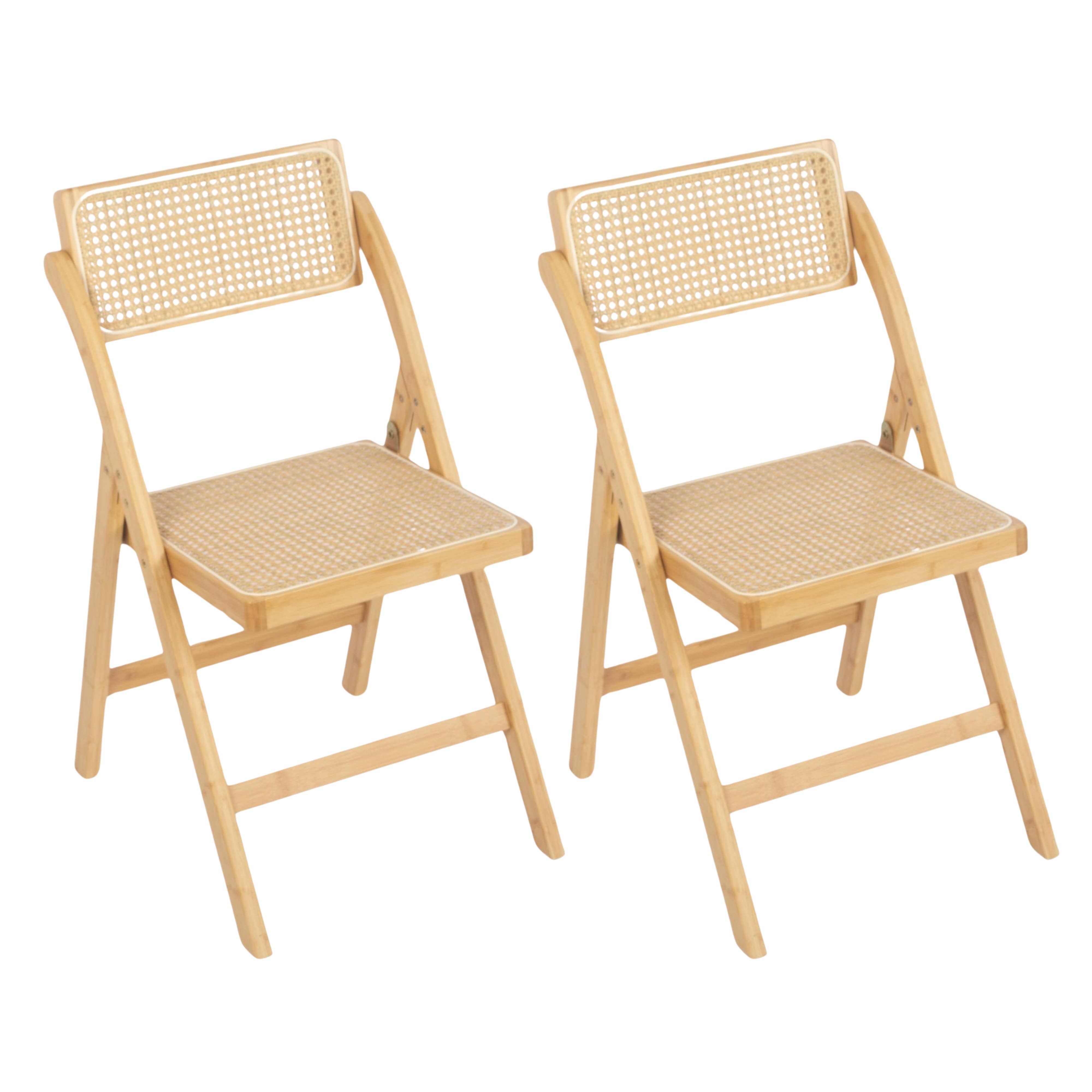 Aria Home – wholesale Folding chair – Set of 2 Tristan Bamboo Wood Folding Chair,8