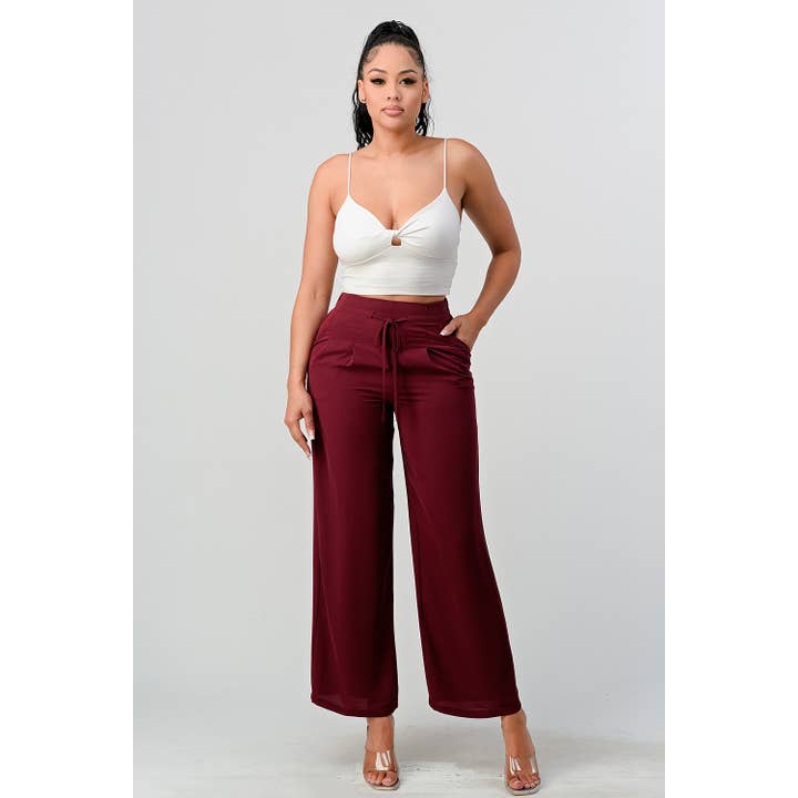 Hose mit plissiertem Detail und Binde für den Großhandel von French Kiss