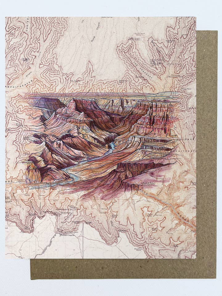 Blanko-Notizkarte Grand Canyon National Park für den Großhandel von Final Switchback by Katie Jeanne Reim