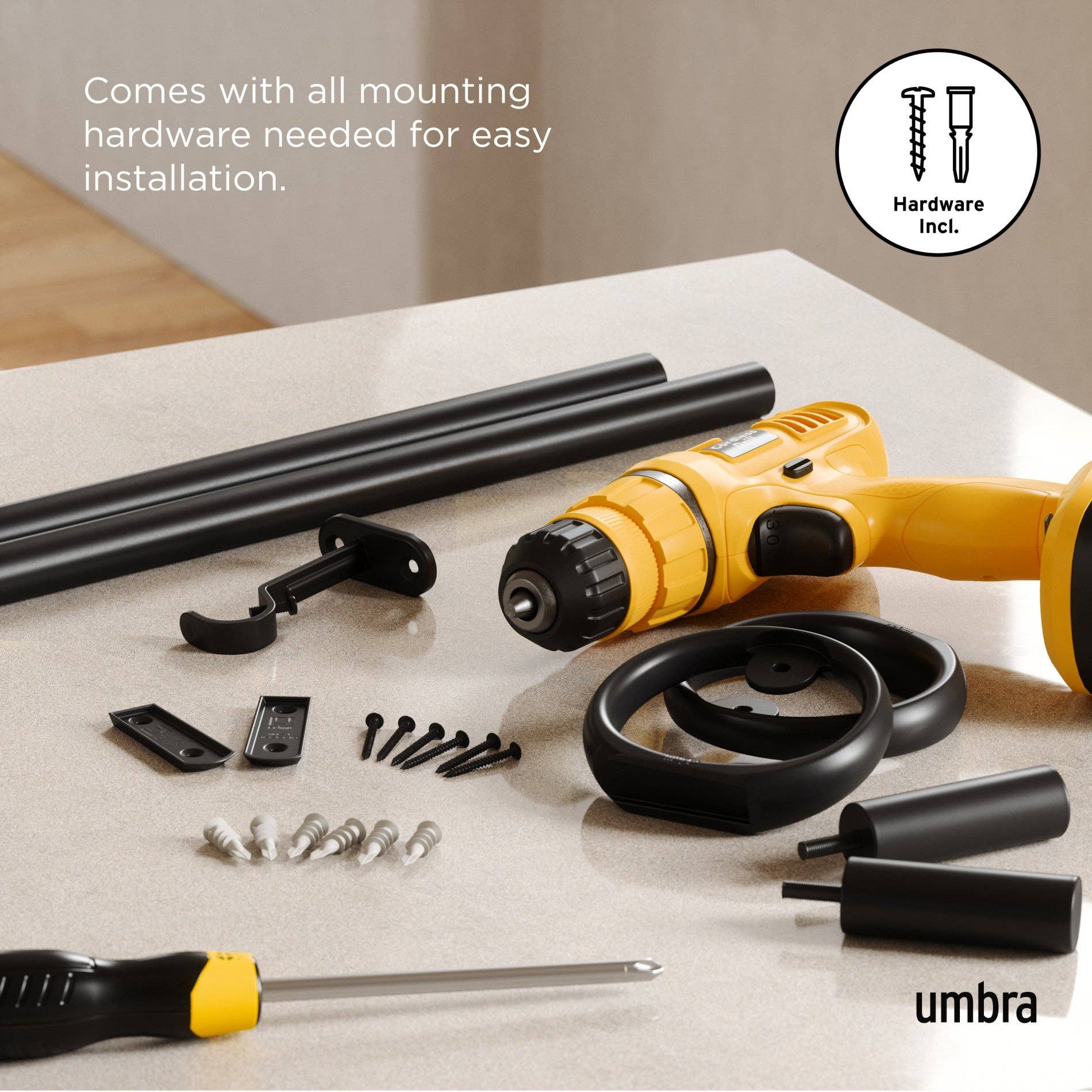 Umbra - Wholesale Curtain Rod - Ringlet Curtain Rod7