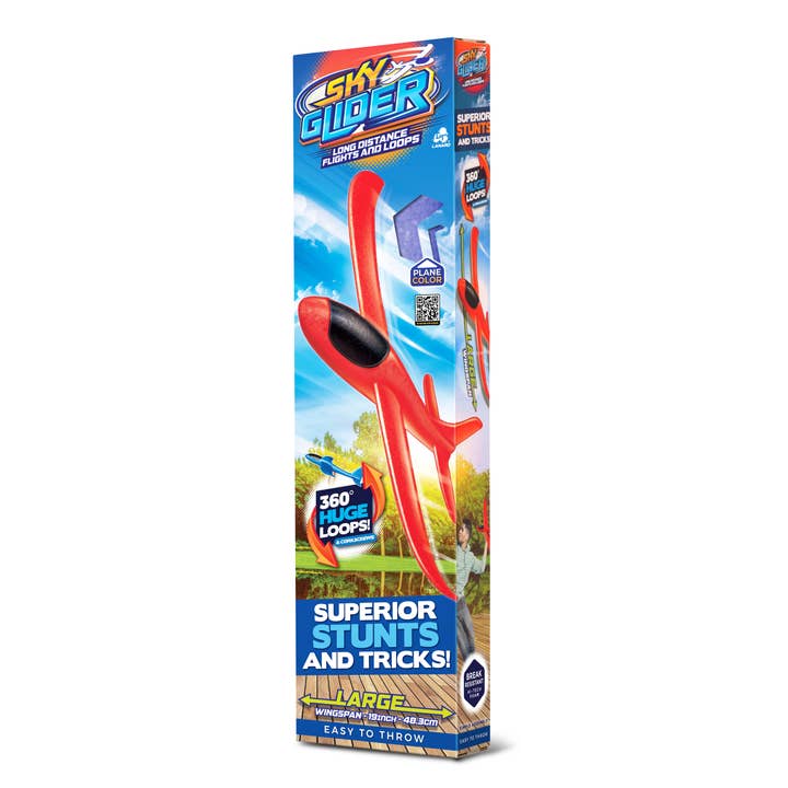 Toysmith - Wholesale Toy Plane - Kids - Sky Glider, Stunt Glider, Hand Launch Up To 75 Feet3